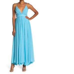 Meghan LA Enchanted Garden Maxi Dress -Turquoise Blue NWT Size‎ XL